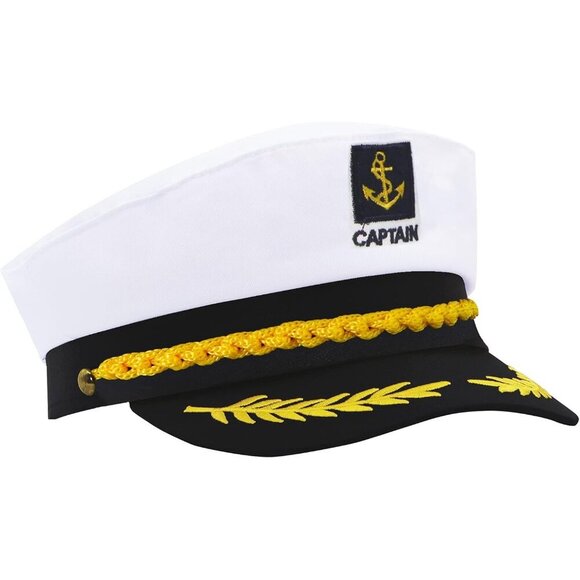 Accessories - Sailor Captain Hat Cotton Unisex Adjustable Nautical Costume Accessory